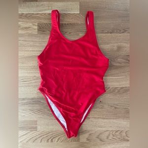 Red One Piece Swimsuit